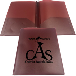 Three Prong Twin Pocket Presentation Folder- Translucent Maroon