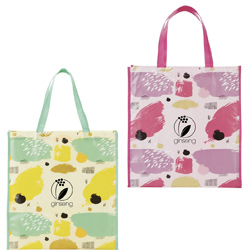 Mod Print Laminated Shopper Tote