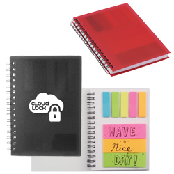 Peppi Spiral Notebook with Sticky Notes - 3" x 4"