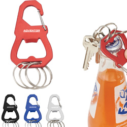 Carabiner Keyring with Bottle Opener - Laser Engraved