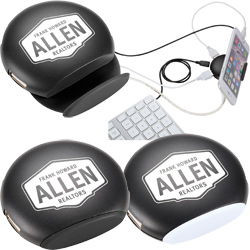 Rotund 4-in-1 USB Hub with Phone Stand