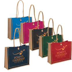 Jute Button Tote