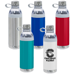Dual Opening Stainless Steel Water Bottle - 20 oz.