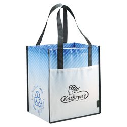 Ombre Diagonal Print Shopper Tote