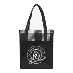 Buffalo Plaid Laminated Grocery Tote