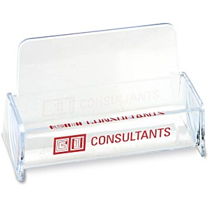 4imprint Desktop Business Card Holder Clear 8944 T Desktop Business Card Holder Clear Main Image