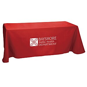 4imprint.com: Hemmed Open-Back Poly/Cotton Table Throw - 6' - 24 hr ...