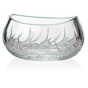 Branded crystal bowl with design