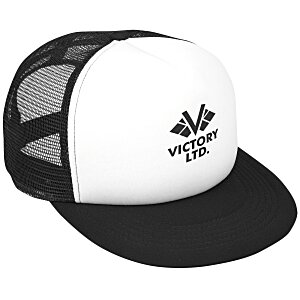 Download Download Trucker Cap With Flat Visor Mockup Back View Pics ...