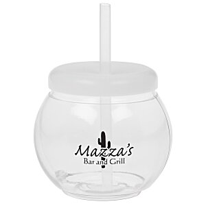 fish oz bowl cup 4imprint straw