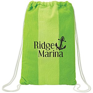 beach towel drawstring bag