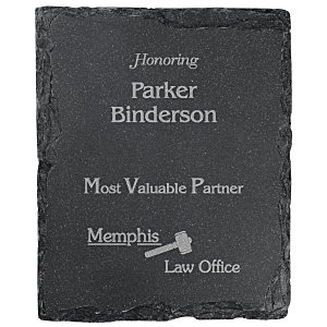 Branded gray slate stonecast award