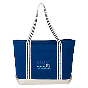 4imprint.com: Atlantic 20 oz. Cotton Zippered Boat Tote - Embroidered ...
