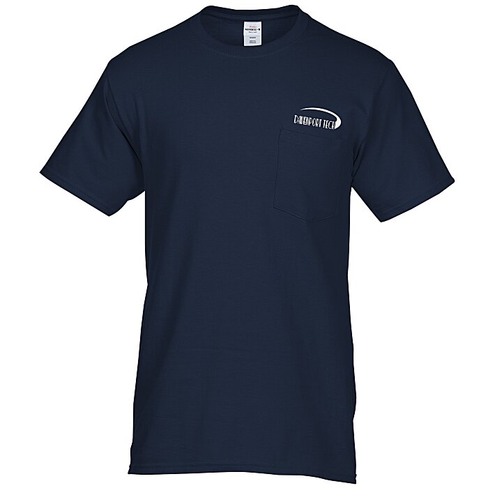 4imprint.com: Hanes Authentic Pocket T-Shirt - Screen - Colors 6729-P-S-C