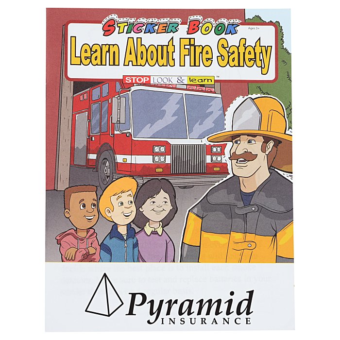 4imprint.com: Learn About Fire Safety Sticker Book 105854-FS