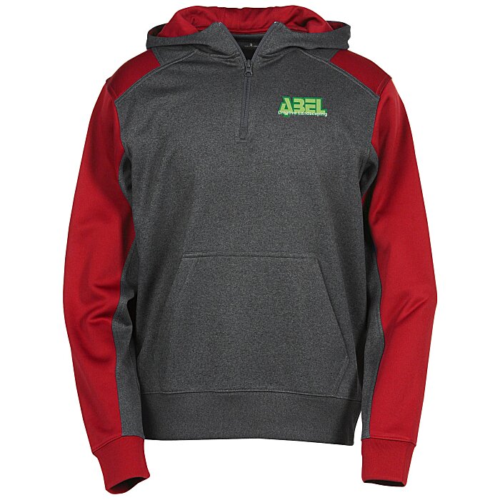 Colorblock Performance Heather Fleece 1/4Zip Hoodie