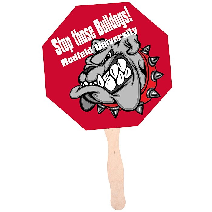 Hand Fan Stop Sign Full Color 5137SSFC
