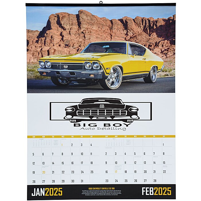 Muscle Cars Calendar with 2Month View 123704