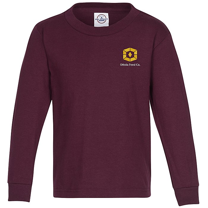 5.2 oz. Cotton Long Sleeve TShirt Youth Embroidered 107249YLSE 5.2 oz. Cotton Long Sleeve TShirt Youth Embroidered 107249YLSE