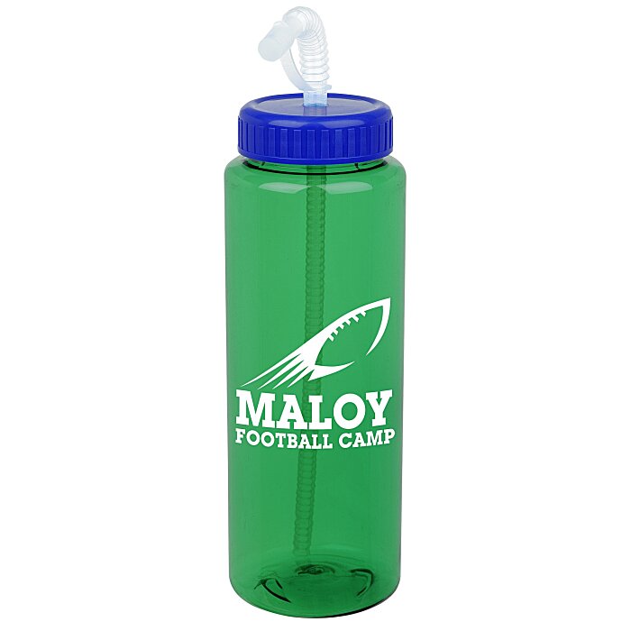 Promotional Guzzler Sport Bottle with Straw Lid 32 oz