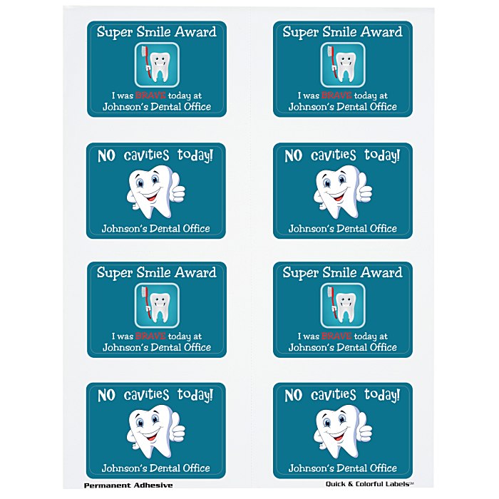 4imprint.com: Quick &amp; Colorful Perforated Sheeted Label - Rect 2" x 3 ...