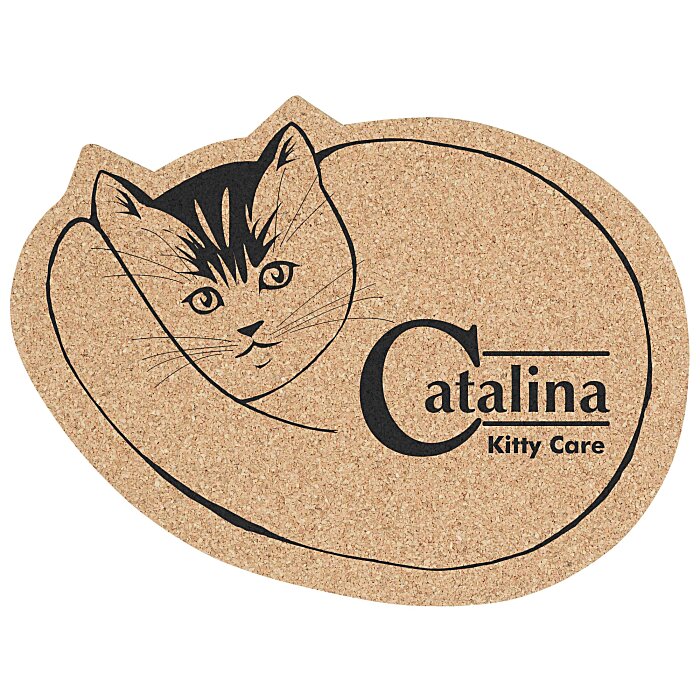 Large Cork Coaster Cat 131167CT