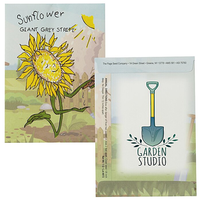 Cartoon Seed Packet Sunflower 132685 Sf