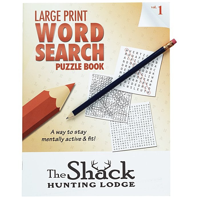 4imprint Large Print Word Search Puzzle Book Pencil Volume 1 131793 WS 1 SET