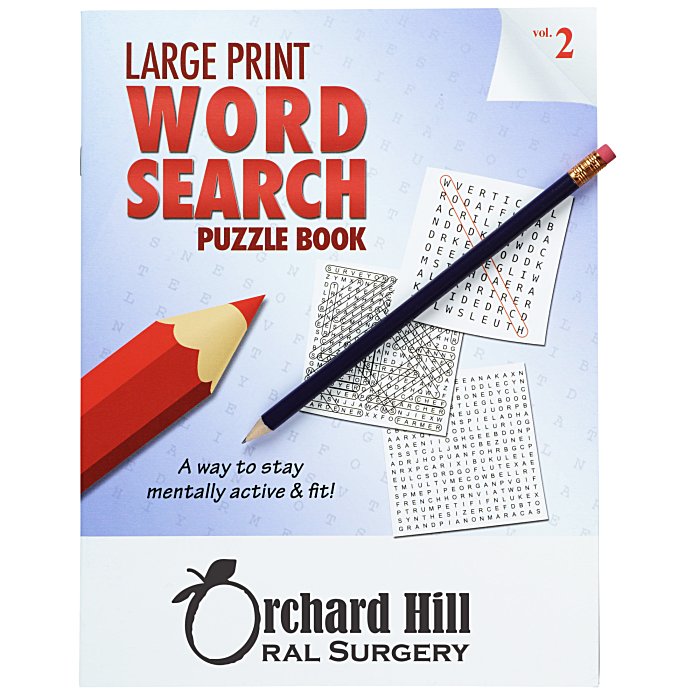 4imprint Com Large Print Word Search Puzzle Book Pencil Volume 2 131793 Ws 2 Set