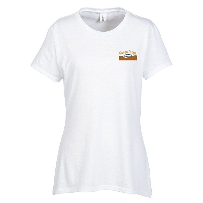 4imprint.com: Optimal Tri-Blend T-Shirt - Ladies' - White - Embroidered ...