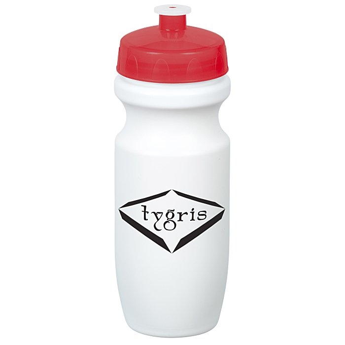 Custom Water Bottles 4imprint.com: Move-It Bike Bottle - 20 oz. - White ...