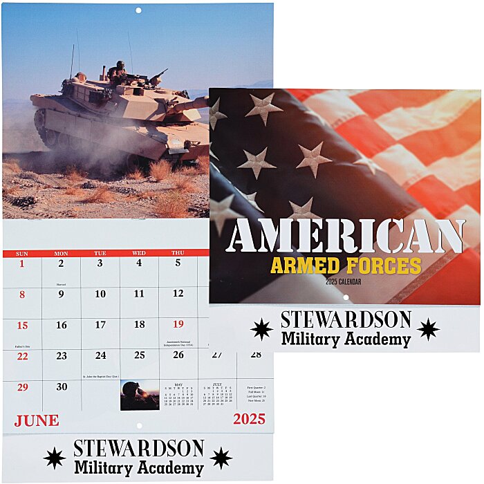 American Armed Forces Wall Calendar Stapled 135226ST