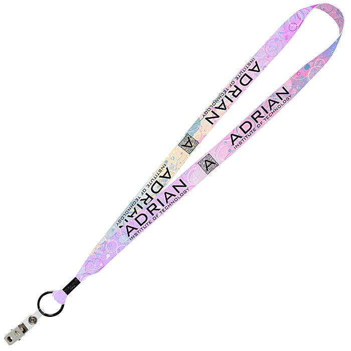 4imprint.com: Dye-Sub Lanyard - 3/4" - 36" - Snap with Metal Bulldog ...