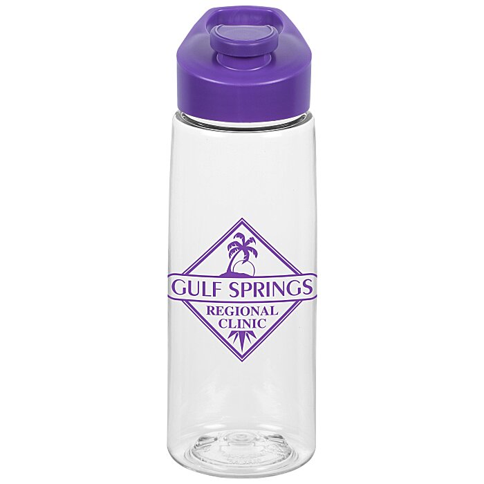 Customizable Clear Impact Flair Bottle with Flip Carry Lid 26 oz. 131553CFCL