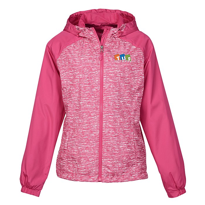 Heather Raglan Hooded Wind Jacket Ladies' 136303L