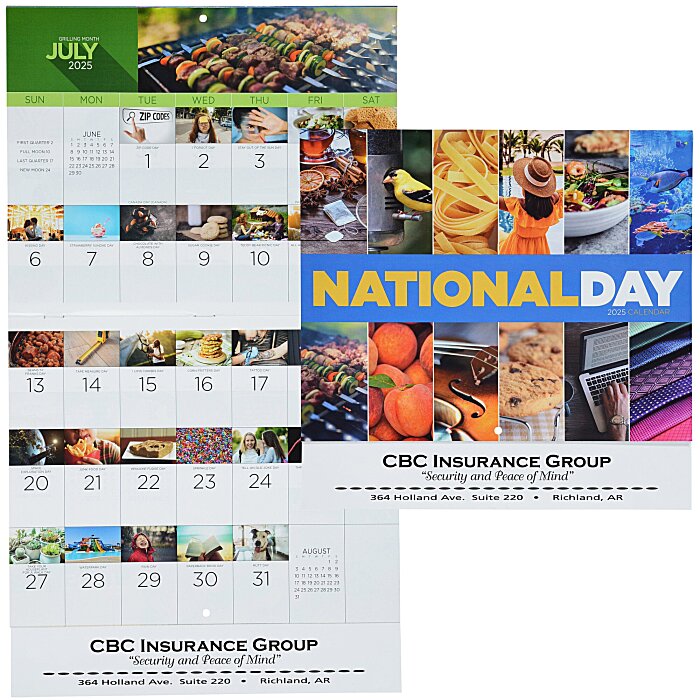 4imprint com: National Day Wall Calendar Stapled 138354 ST