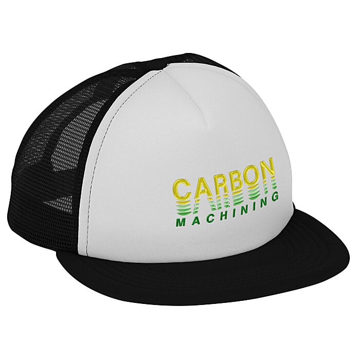 Mega Cap Flat Bill Foam Trucker Cap 138626