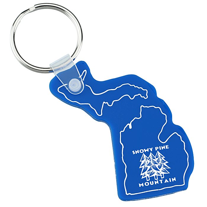 Michigan Lower+Upper Soft Keychain Opaque 138944MIS