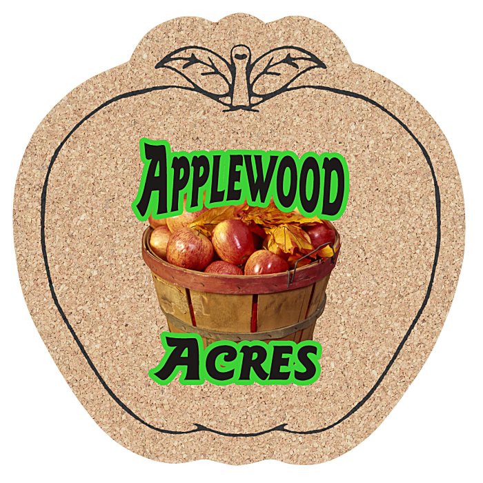 Cork Coaster Apple Full Color 2081APFC