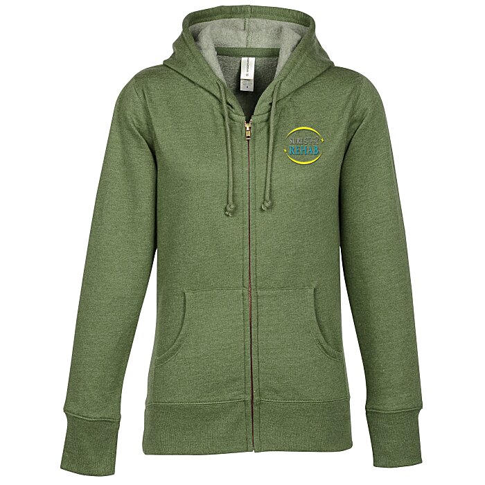 Econscious Heathered Fleece FullZip Hoodie Ladies' Embroidered 143114LE