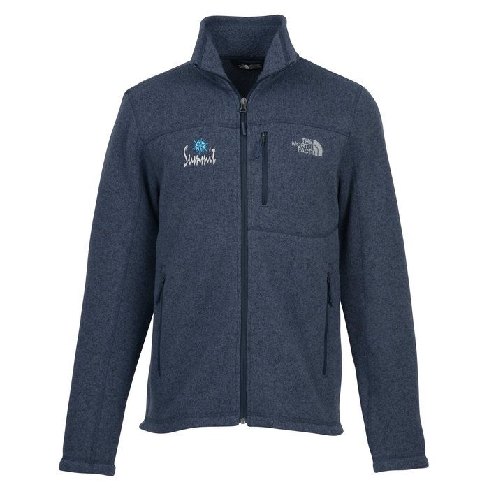 blue north face sweater