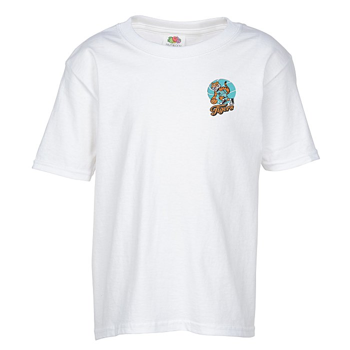 White Aqua and Green Tie Dye Wrap Shirt by Fruit of the Loom main image 0