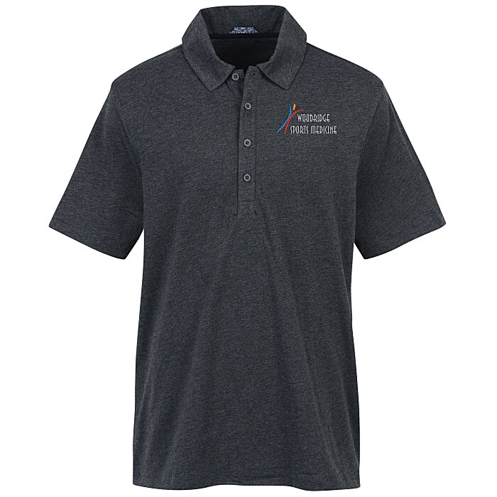 Men's Cotton Jersey Polo Shirt in Dark Grey, M