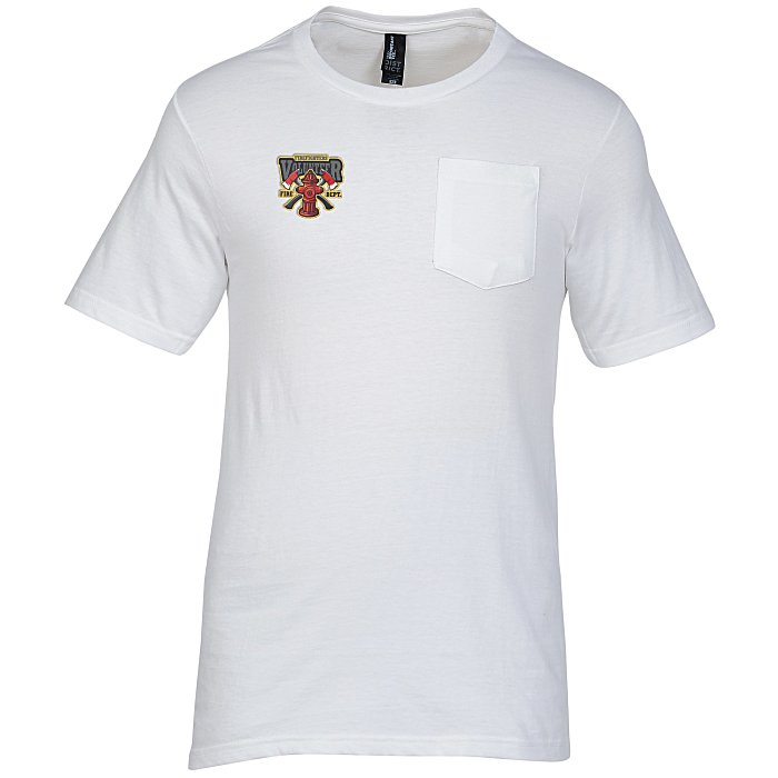 Ultimate Pocket TShirt Men's White Embroidered