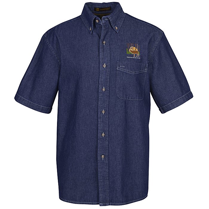 4imprint.com: Washed Denim Short Sleeve Shirt - Men's 113171-M-SS
