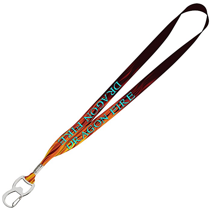 DyeSublimated Lanyard 3/4" Metal Bottle Opener 149508