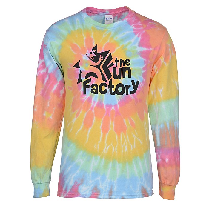 4imprint Tie Dyed Multicolor Spiral LS T Shirt 150351 4imprint Tie Dyed Multicolor Spiral LS T Shirt 150351