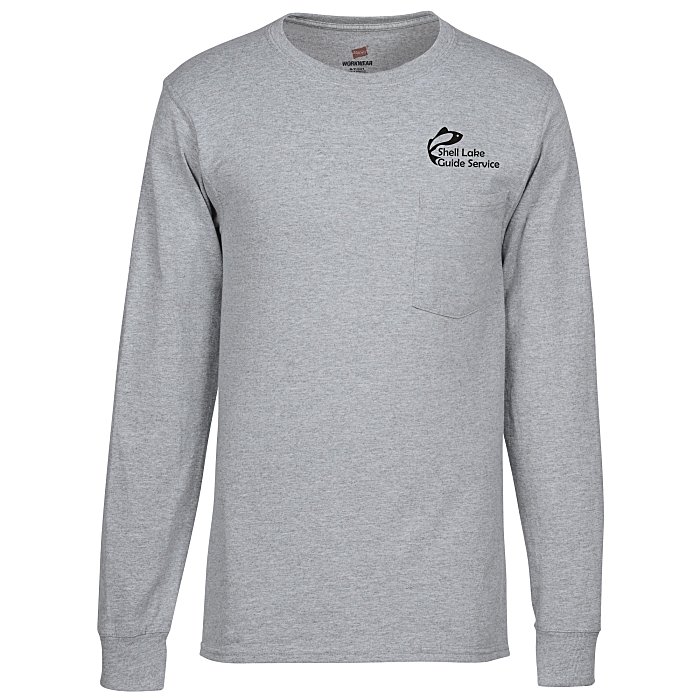 4imprint.com: Hanes Workwear Pocket Long Sleeve T-Shirt 151261-LS