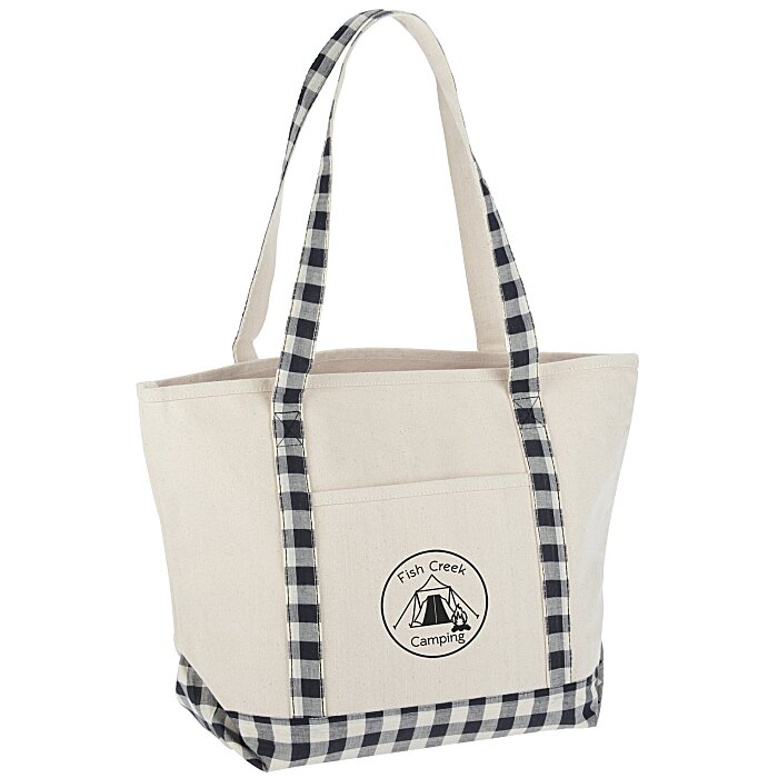 buffalo plaid coach tote