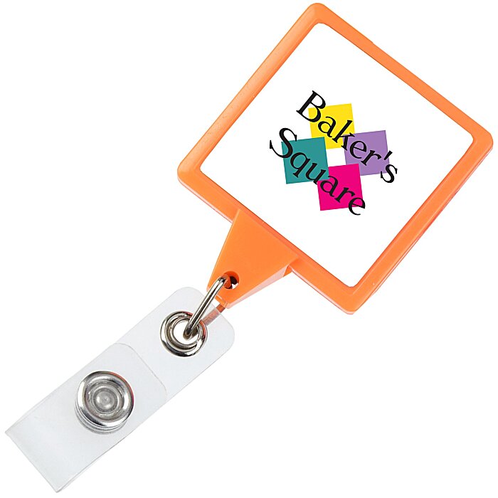 Jumbo Retractable Badge Holder 40" Square Neon